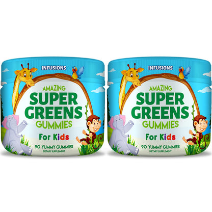 Gomitas super verdes infusions para niños 90 unidades botella