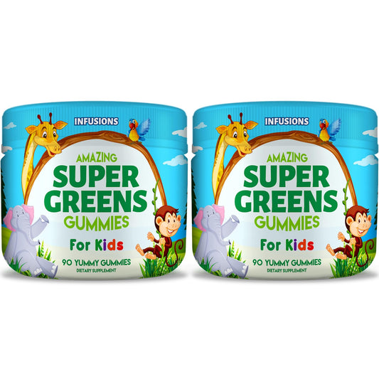 Gomitas super verdes infusions para niños 90 unidades botella