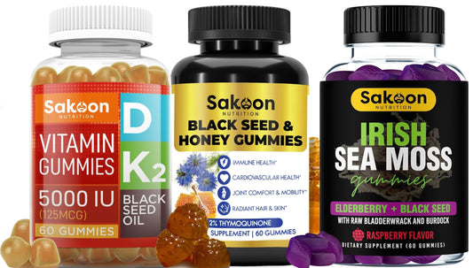 Paquete gomitas superfood Sakoon con Musgo Marino y Vitamina D3 K2
