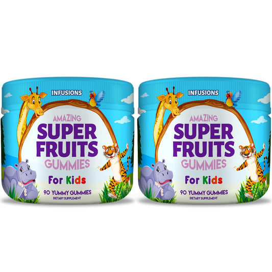Envase de gomitas superfrutas Infusions 180 unidades con vitaminas