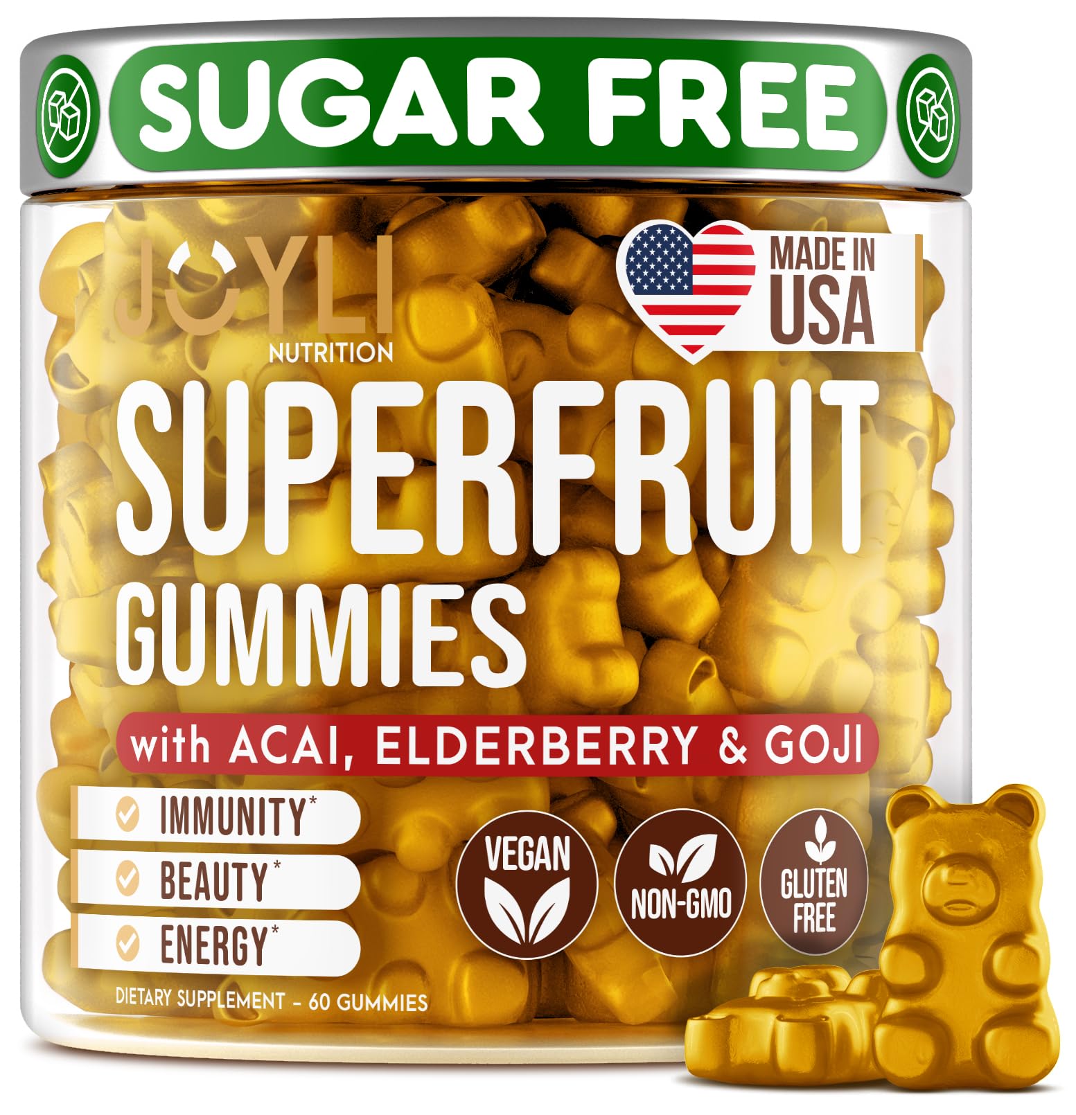 gomitas superfrutas Joyli sin azúcar.