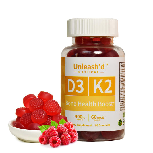Gomitas unleash'd vitamina d3 k2 para salud ósea e inmune