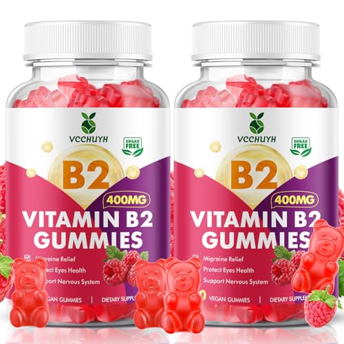 Frasco gomitas VCCHUYH vitamina B2 400mg para niños y adultos