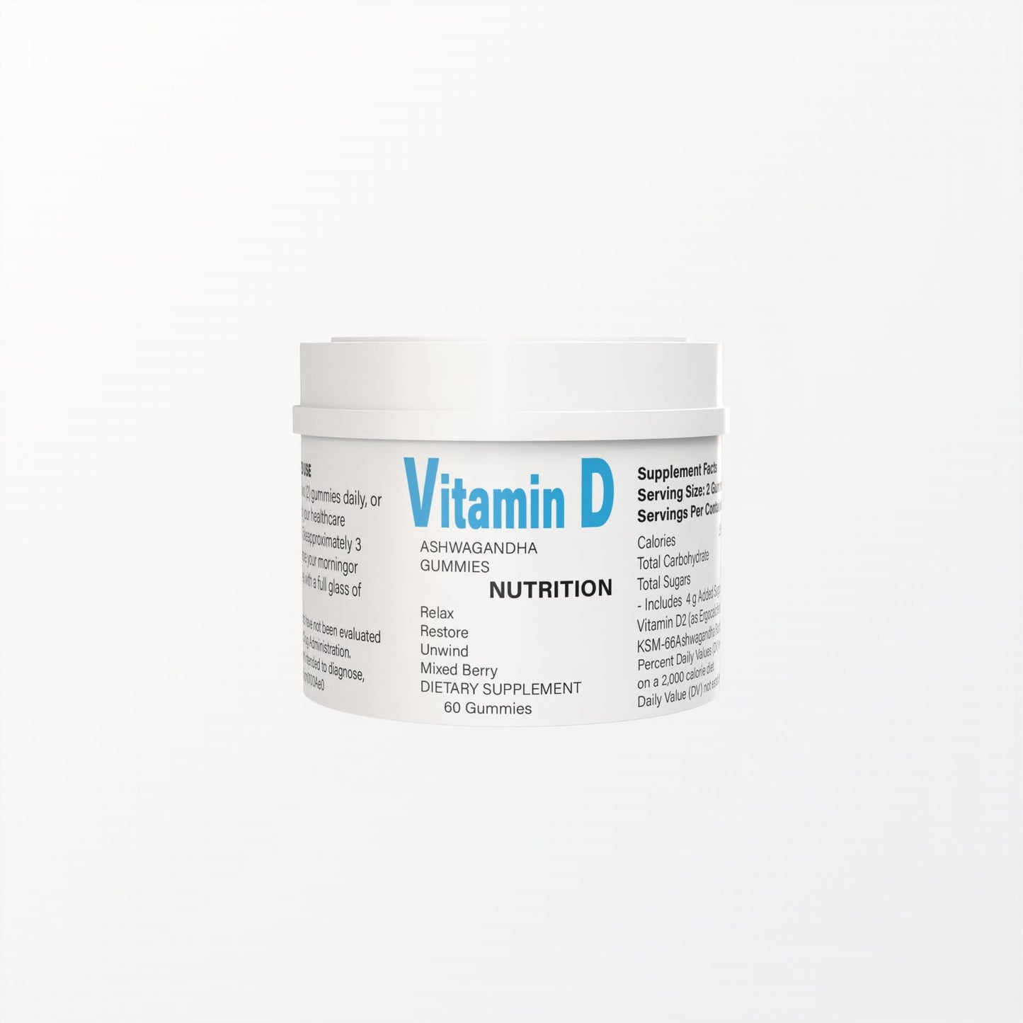 Gomitas veganas LOCRED Ashwagandha Vitamina D sabor Mixed Berry