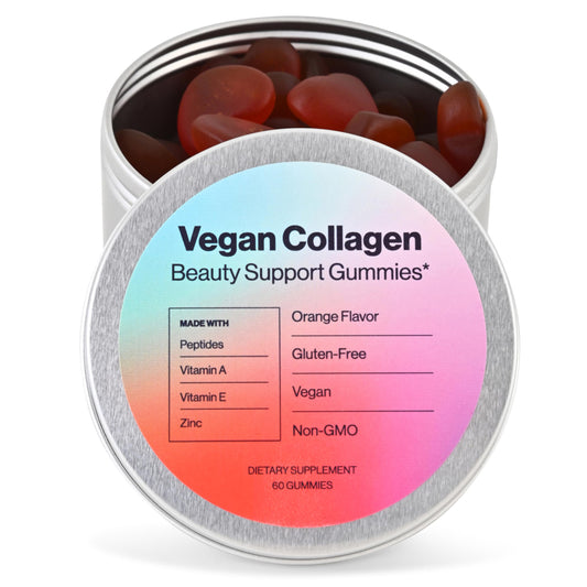 Lata de gomitas veganas Habit+Habitat sabor naranja para belleza