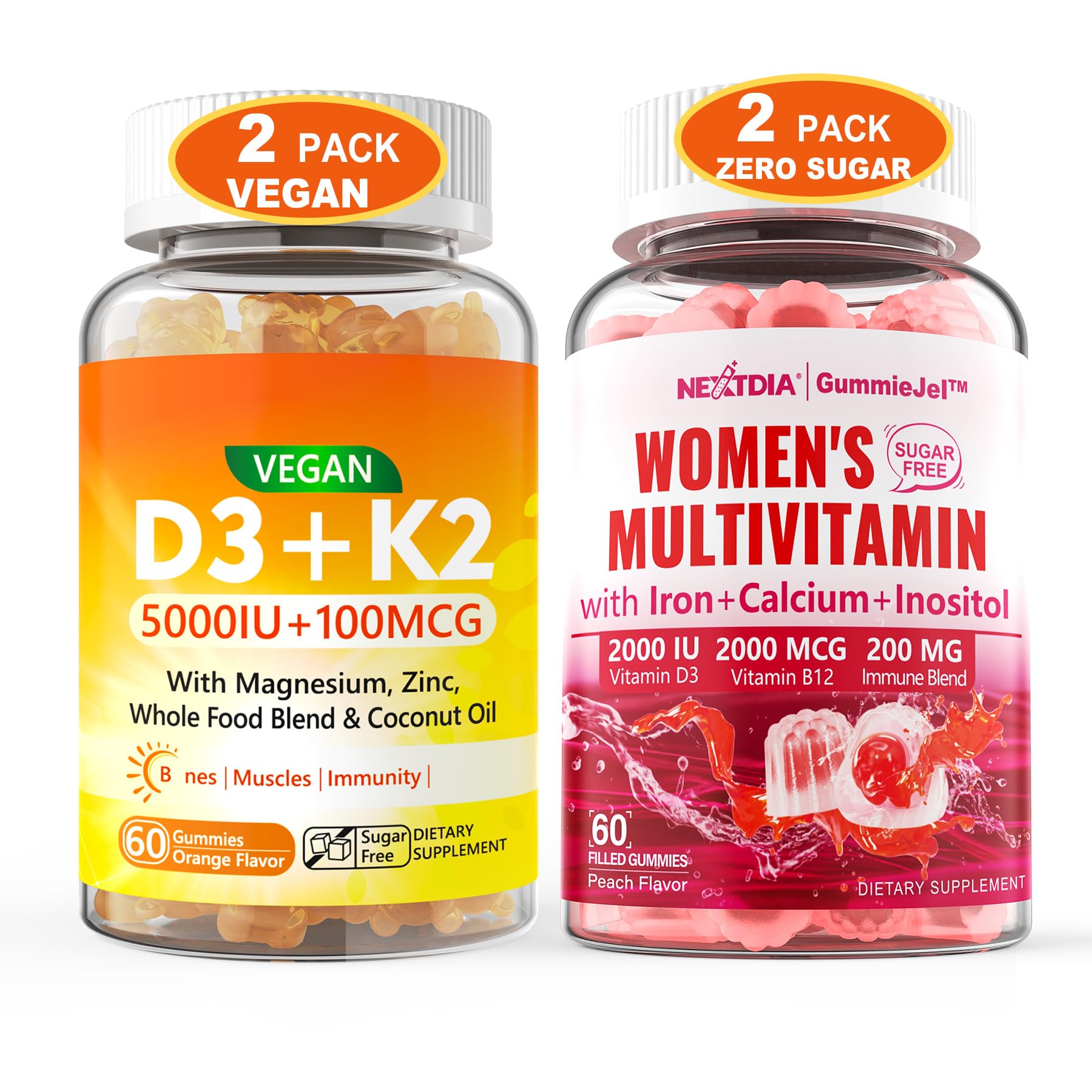 Gomitas veganas Nextdia vitamina d3 k2 mujer