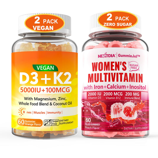 Gomitas veganas Nextdia vitamina d3 k2 mujer