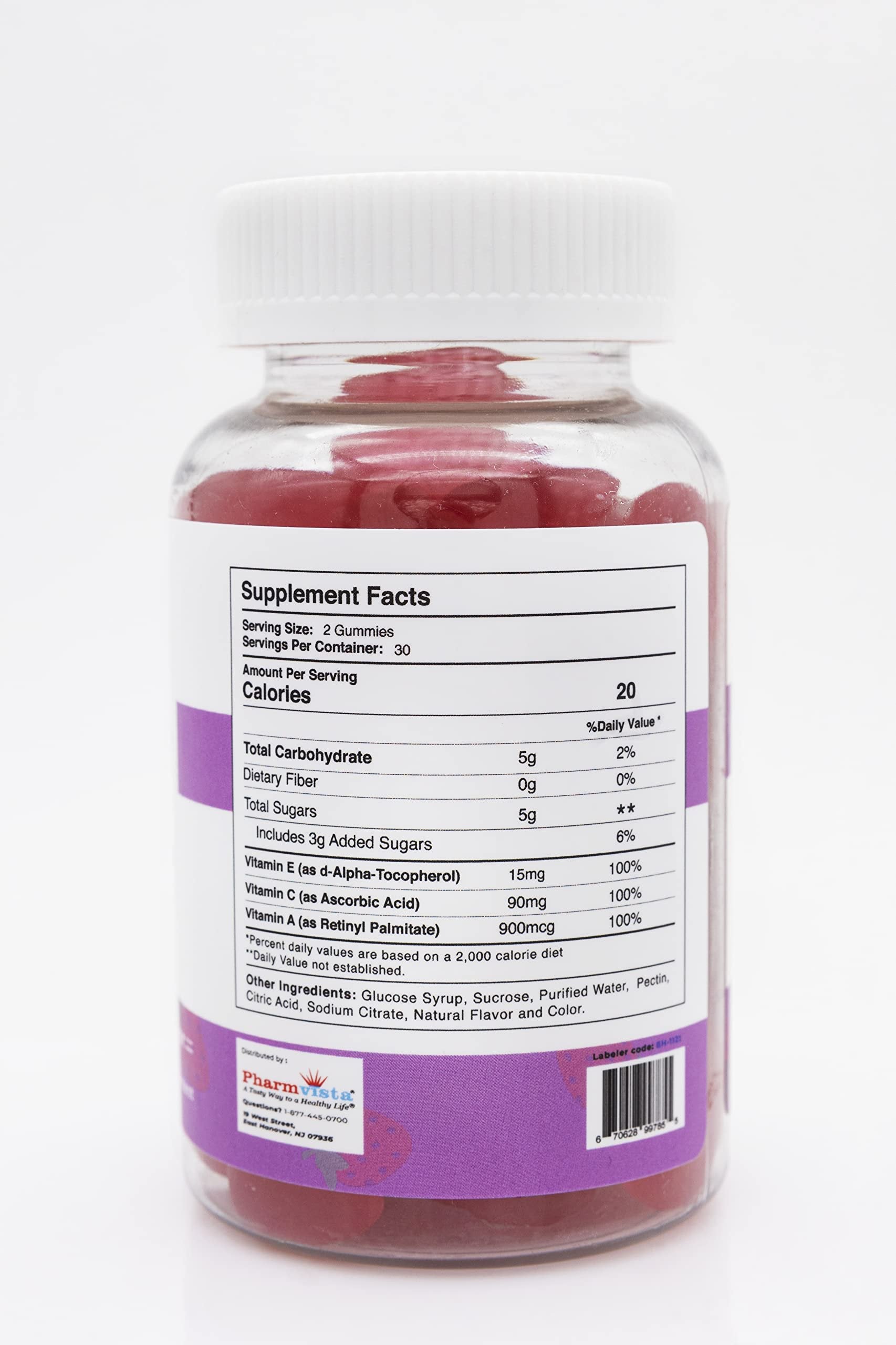 Gomitas veganas Pharmvista con antioxidantes para soporte ocular