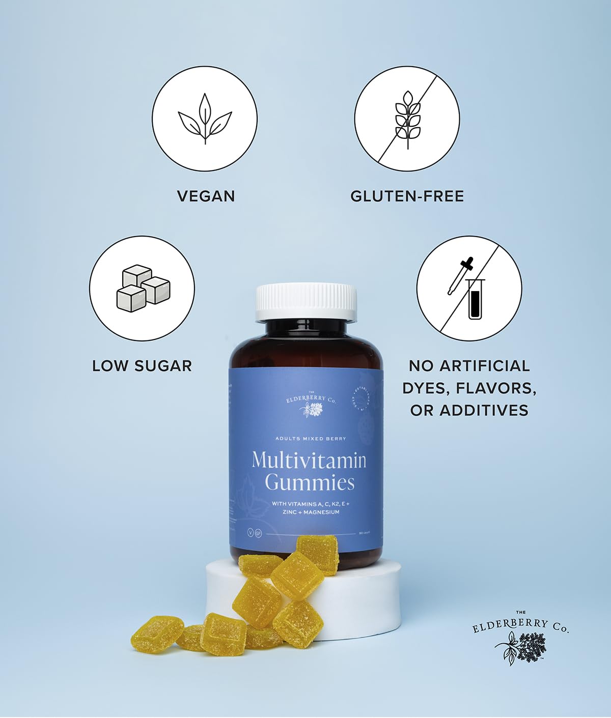Gomitas veganas y sin gluten The Elderberry Co.