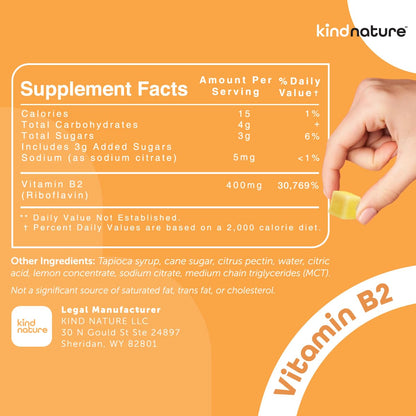 Gomitas veganas vitamina b2 riboflavina Kind Nature