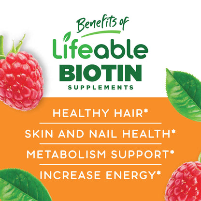 Gomitas vegetarianas Lifeable vitamina D y biotina sin gluten