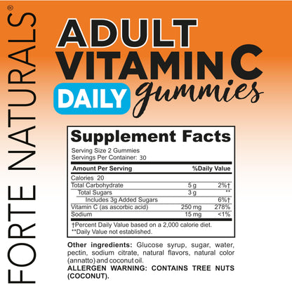 Gomitas aptas para vegetarianos vitamina C FORTE NATURALS