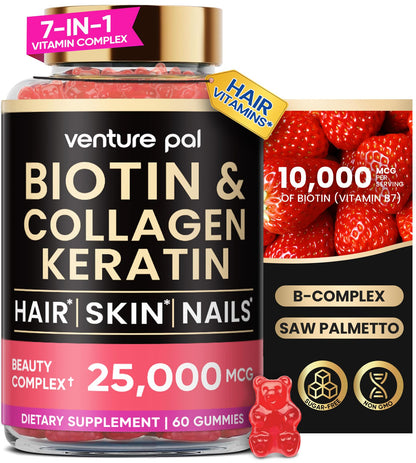 Gomitas Venture Pal Biotina 10000mcg para cabello