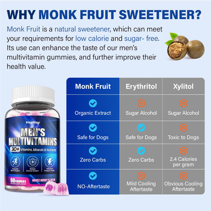 Gomitas Veyttisy multivitamínicas sin azúcar sabor frutos del bosque
