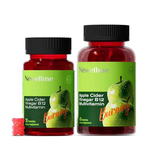 Gomitas de vinagre de manzana NEWELLME, botella con 90 unidades