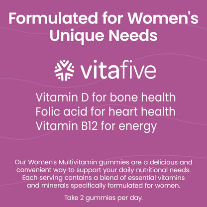Gomitas vitafive para mujeres, enriquecidas con biotina y D3