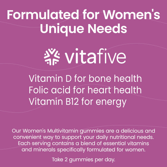 Gomitas vitafive para mujeres, enriquecidas con biotina y D3