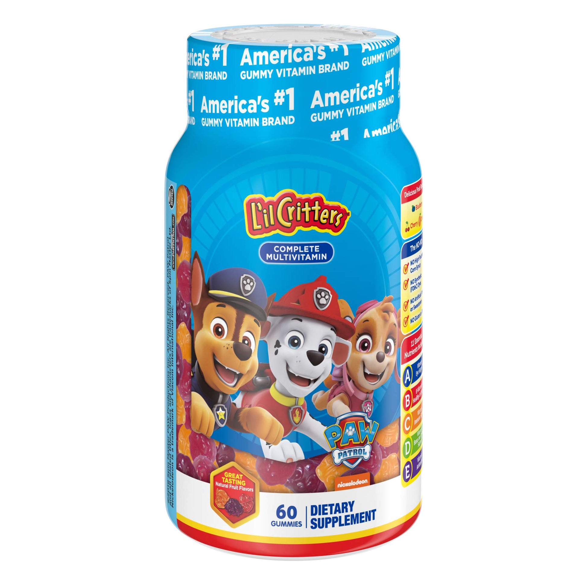 Gomitas Vitafusion B12 para adultos color rosa y rojo