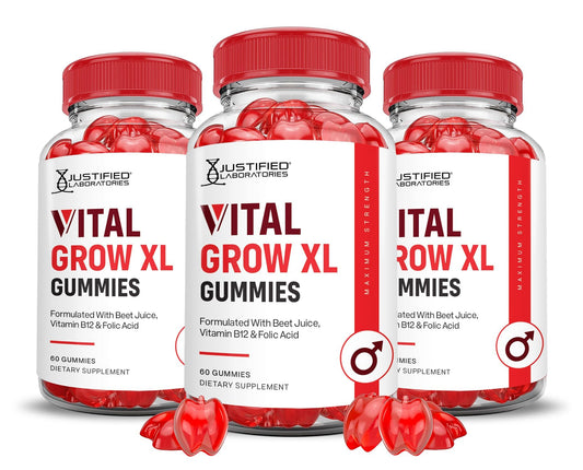 Gomitas Vital Grow XL en paquete de 3 con B12