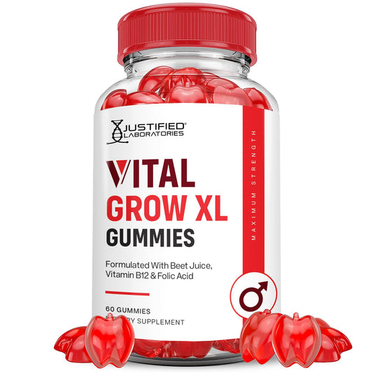 Gomitas Vital Grow XL veganas en botella 60 unidades