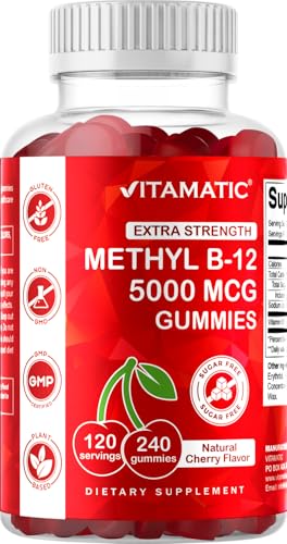 Gomitas Vitamatic vitamina b12 5000mcg sabor cereza