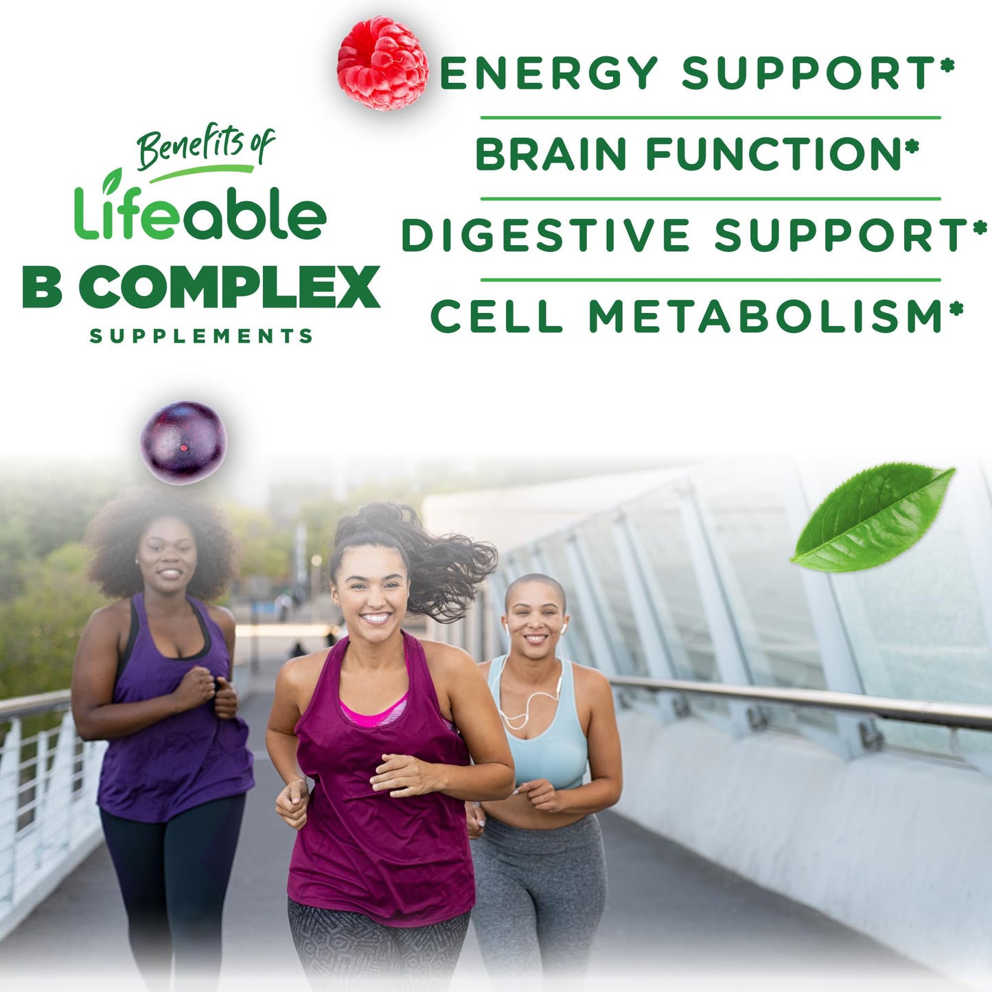 Gomitas vitamina B complejas sabor fresa Lifeable para adultos
