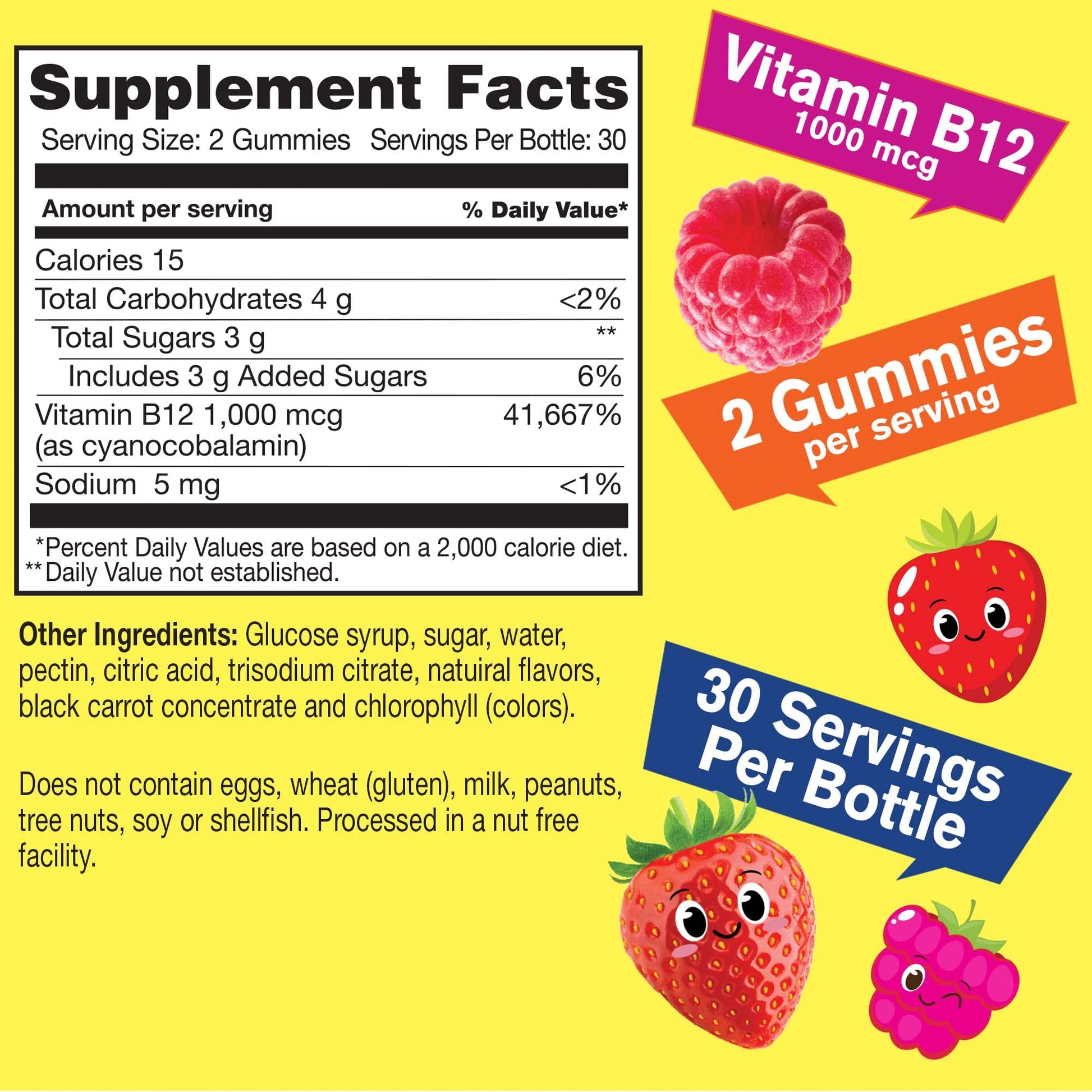 Gomitas vitamina B12 calcio y vitamina D3 para niños