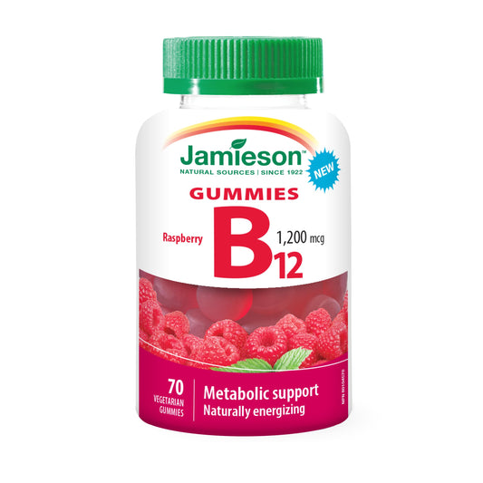 Gomitas vitamina b12 jamieson frambuesa suplemento energético