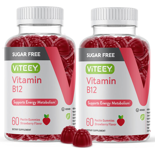 Gomitas vitamina B12 sabor fresa Viteey 60 unidades