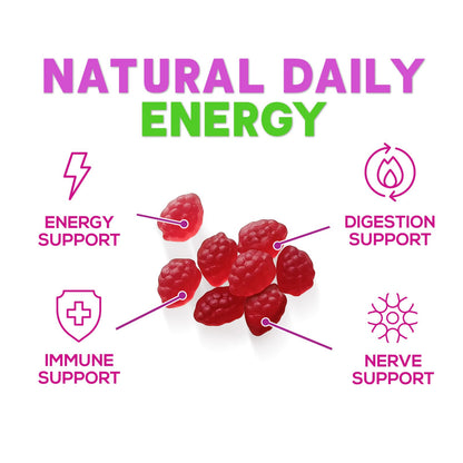 Gomitas vitamina B12 sabor frutos rojos y cereza Nature's Nutrition
