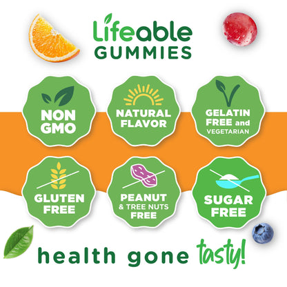 Gomitas de vitamina b12 para soporte de energía y ánimo