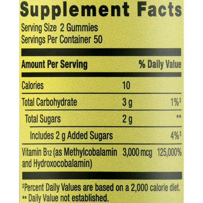 Gomitas vitamina b12 spring valley sabor frambuesa para energía diaria