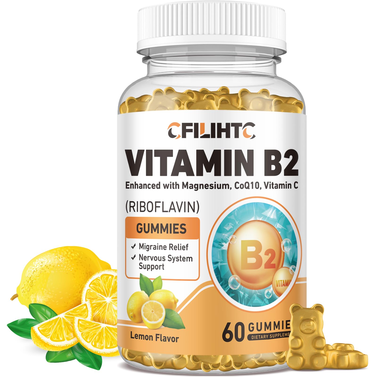 Gomitas vitamina B2 CFILIHTC 60 unidades frasco