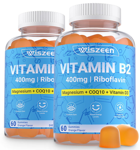 Gomitas de vitamina B2 rubí con magnesio y CoQ10 para energía y bienestar