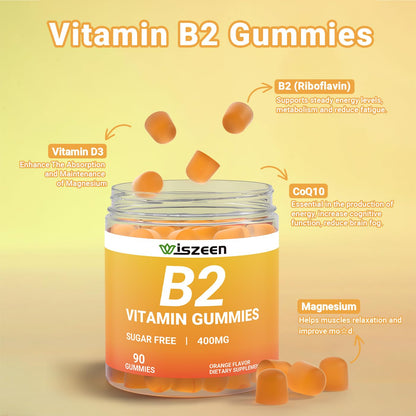 Gomitas vitamina b2 wiszeen con magnesio coq10