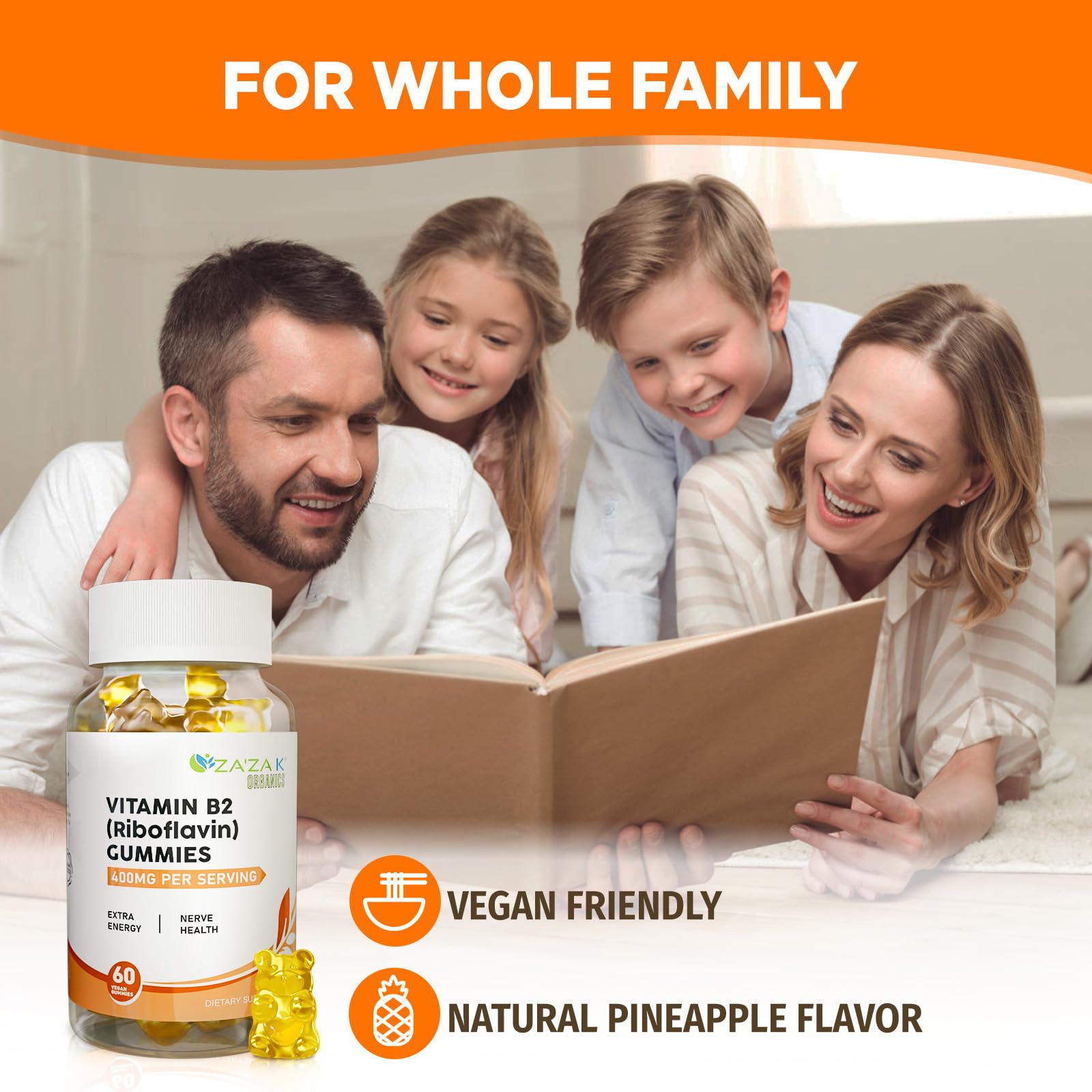 Gomitas vitamina B2 ZA'ZA K ORGANICS 400 mg veganas