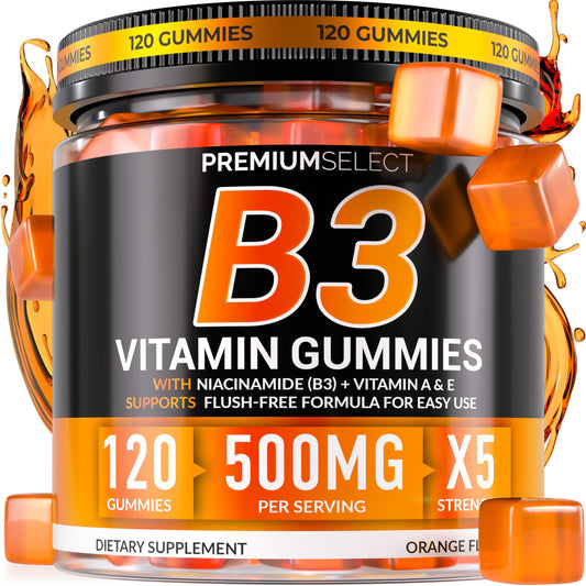 Gomitas de vitamina B3 niacinamida 500mg para piel y energía
