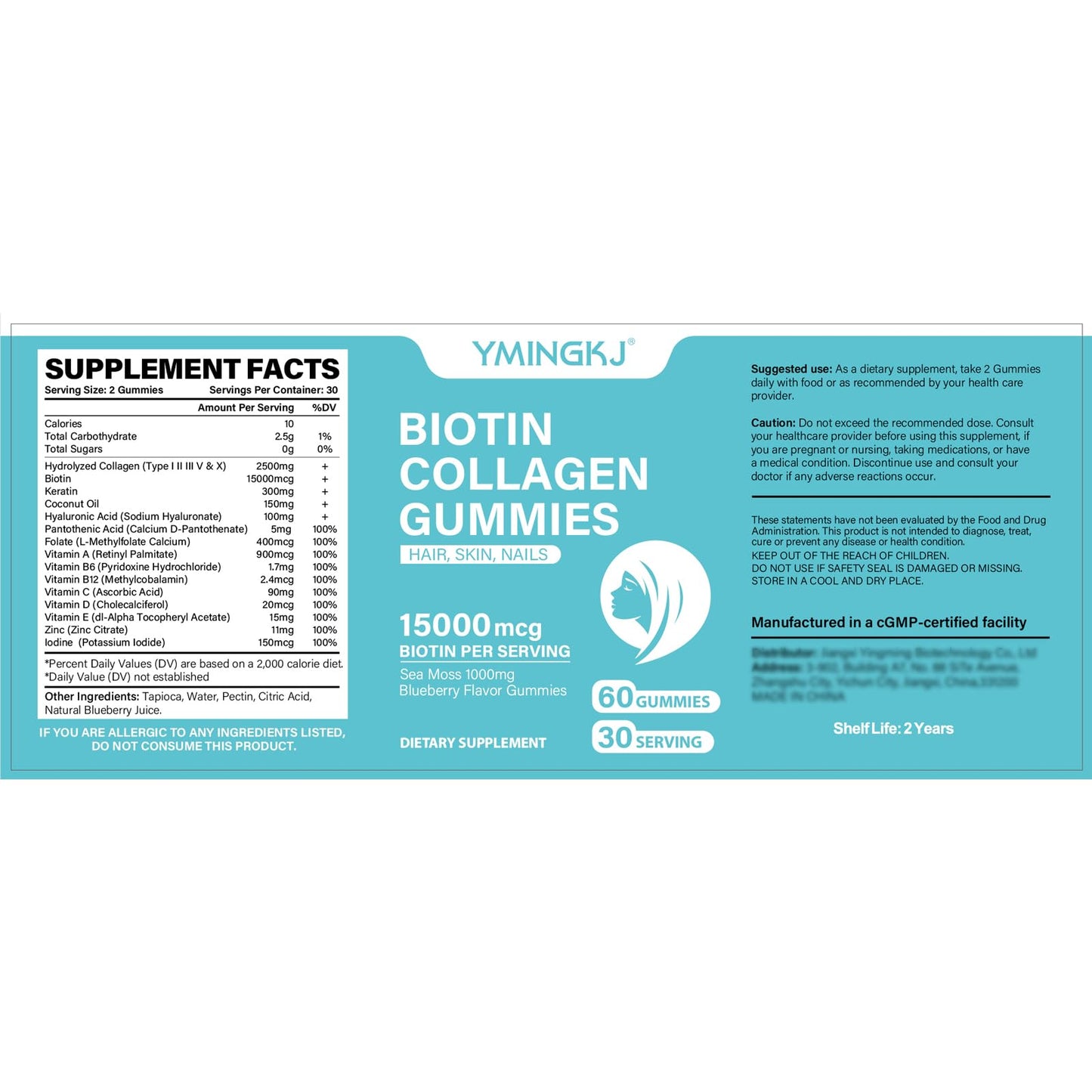 Gomitas vitamina B6 B12 biotina zinc para cabello piel y uñas