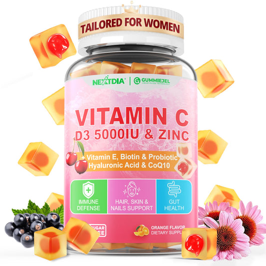 Gomitas vitamina c d3 zinc para mujeres Nextdia 60 unidades