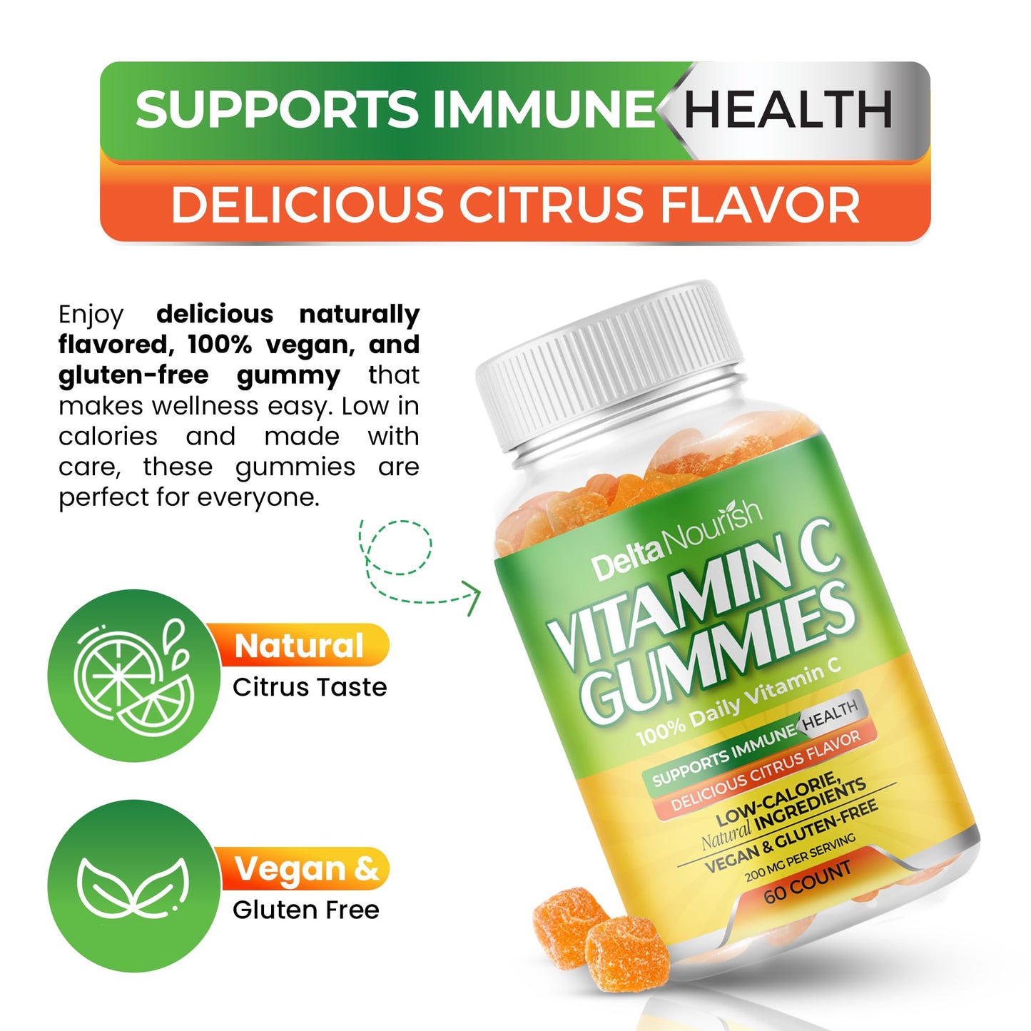 Gomitas vitamina c Delta nourish pack 60 unidades