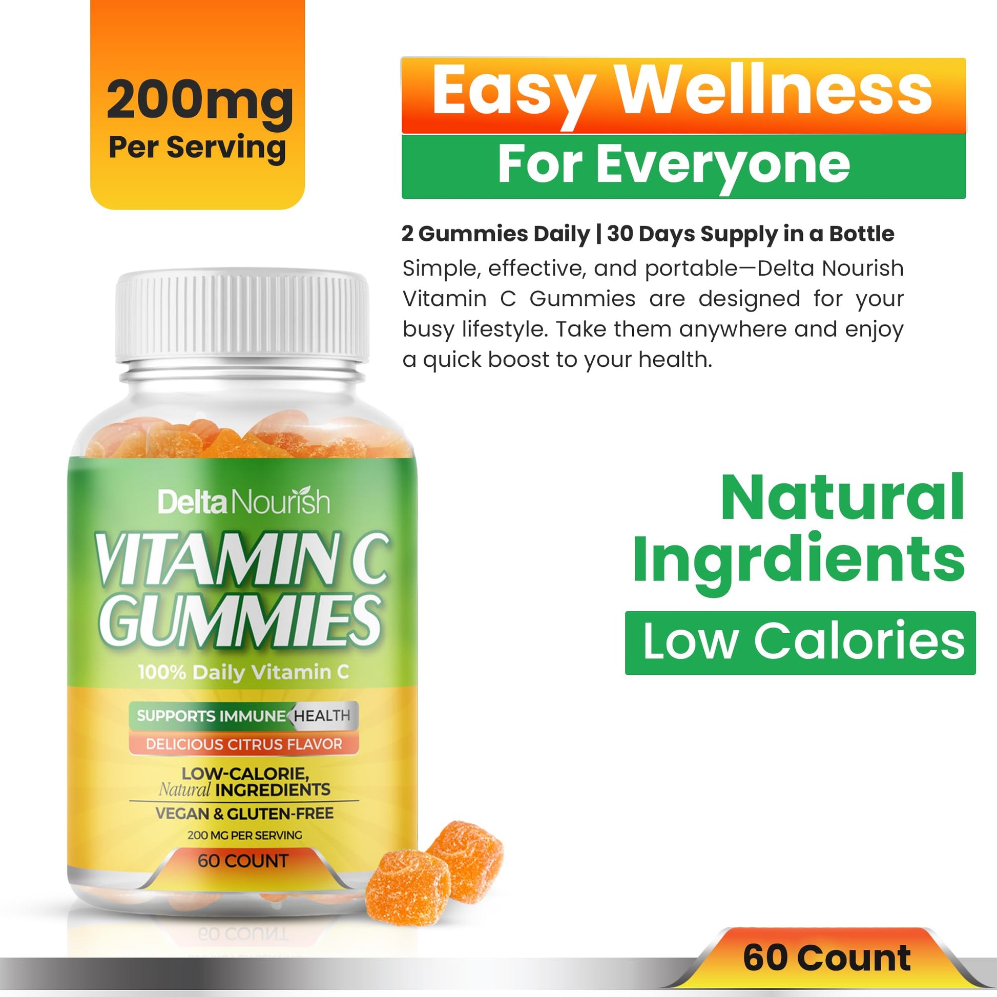 Gomitas vitamina c empaque lateral delta nourish