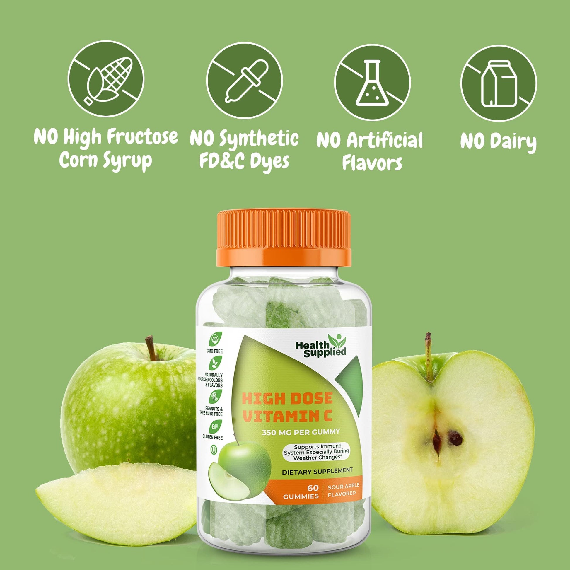 Gomitas vitamina c Health Supplied apoyo corazón sistema inmune