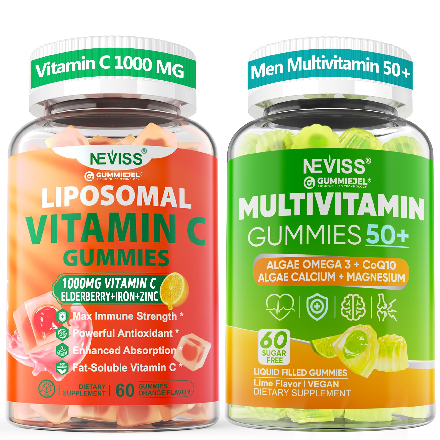 Gomitas vitamina c lípidos 1000mg NEVISS paquete frontal