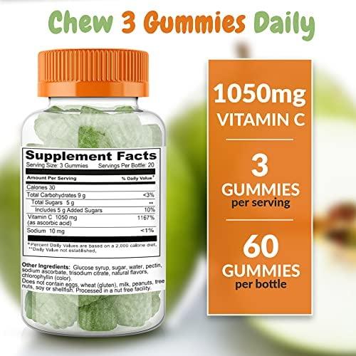 Gomitas vitamina c sabor manzana ácida Health Supplied