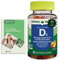 Envase de gomitas de vitamina D3 2000 IU sabor frutal
