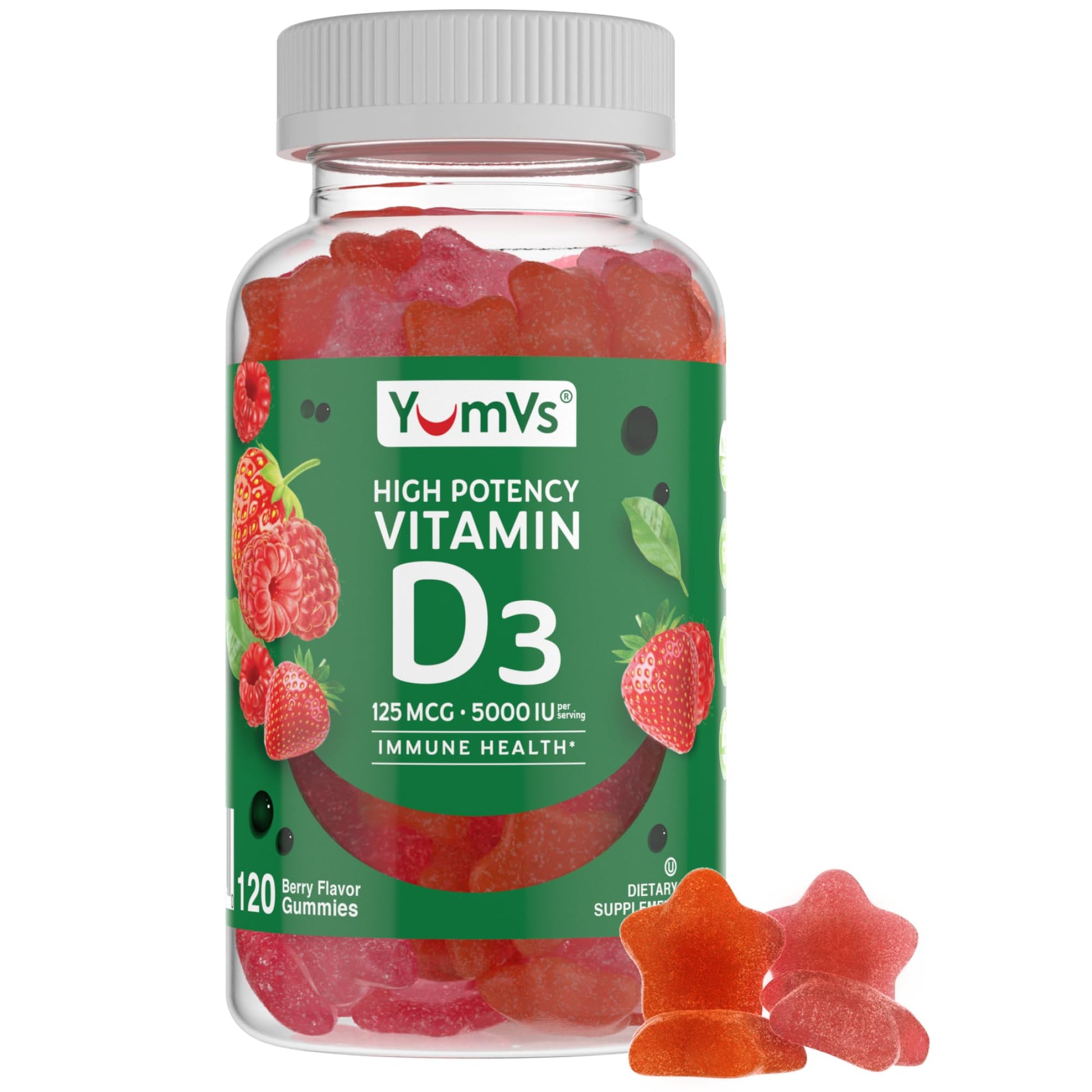 Gomitas vitamina d3 5000 iu sabor baya para adultos