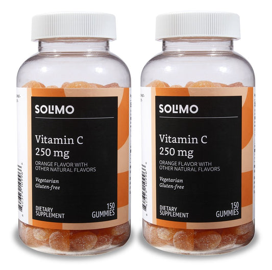 Gomitas vitamina D3 Amazon Basics sabores fresa limón naranja