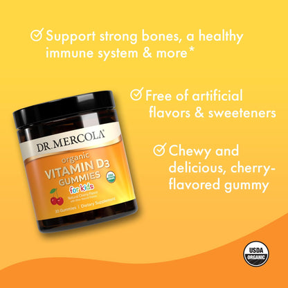 Gomitas de vitamina d3 Dr Mercola para niños sabor natural