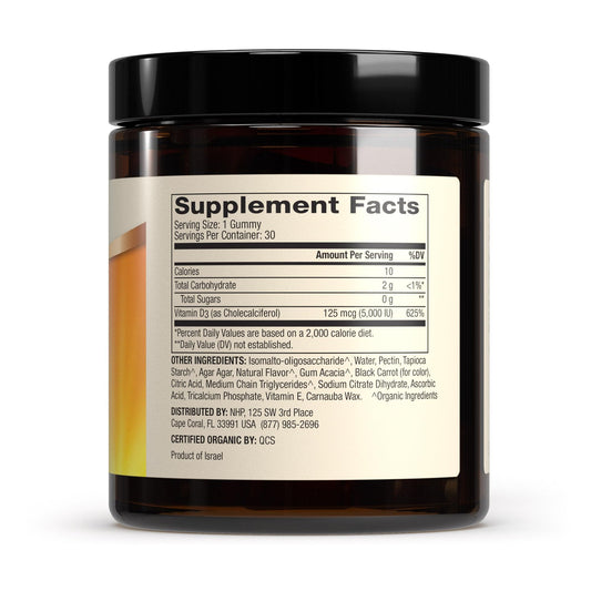 Gomitas vitamina D3 Dr Mercola orgánicas soporte óseo inmunológico