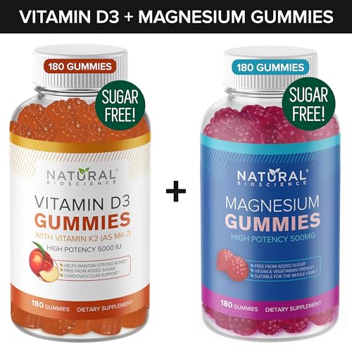 Gomitas vitamina D3 K2 5000 UI sin azúcar paquete 180